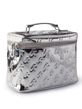 Glamaholic metallic monogram Silver toiletry bag